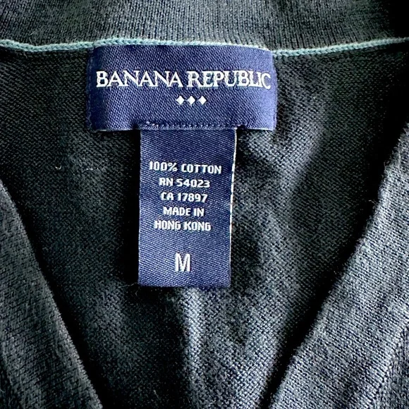 Men's Banana Republic Cotton V-neck Argyle Sweater long sleeves - Picture 6 of 6